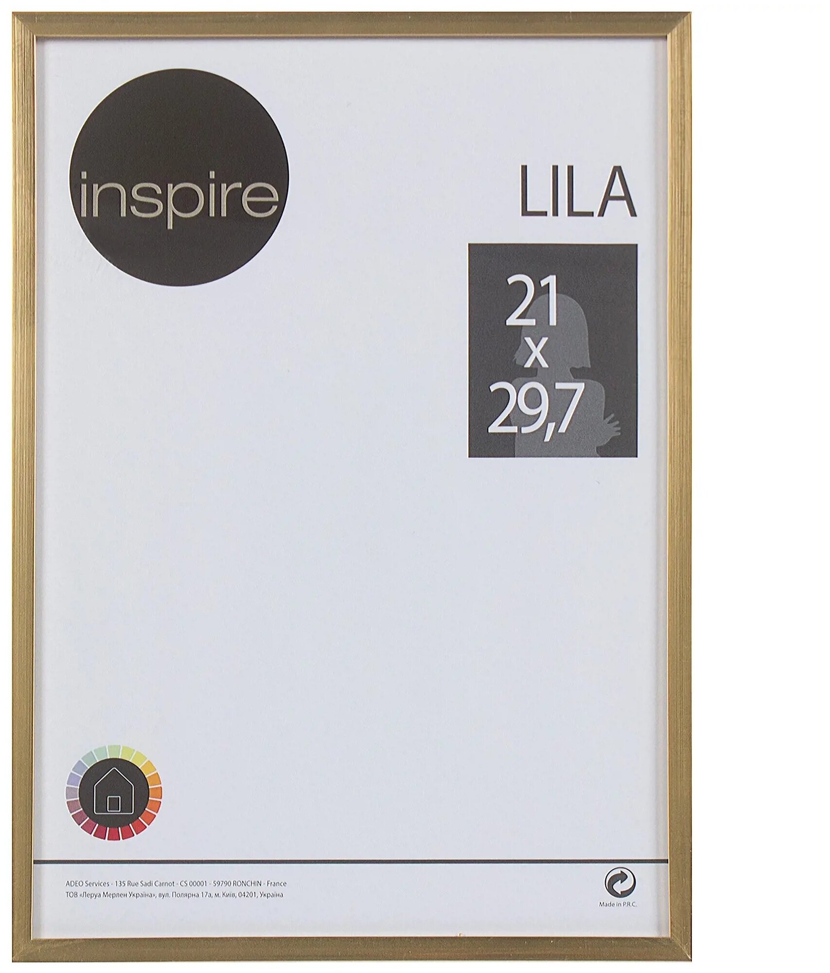 Рамка Inspire Lila 21х29.7 см цвет золото