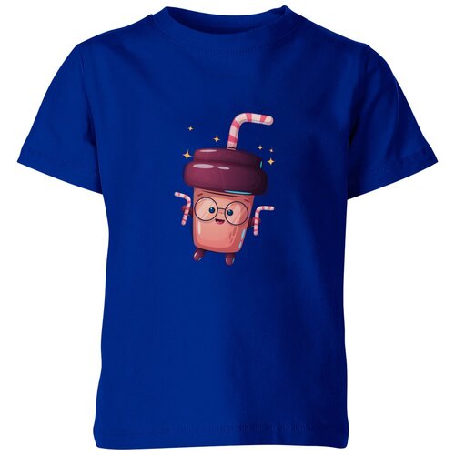 Футболка Us Basic, размер 8, синий детская футболка кофе с трубочками 128 красный
