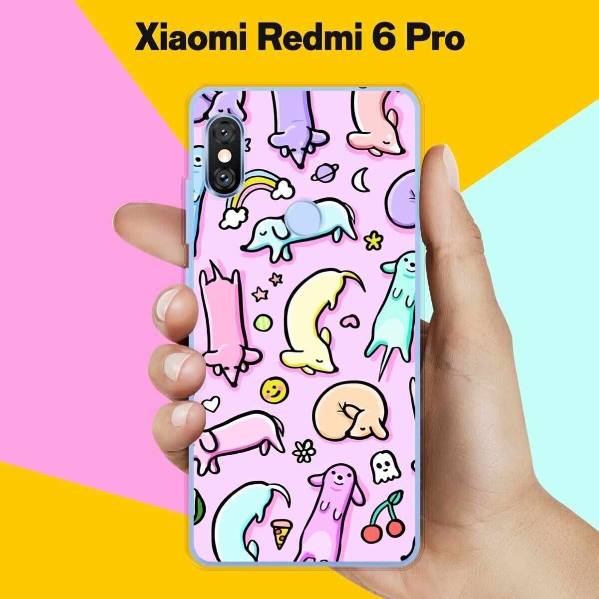 Силиконовый чехол на Xiaomi Redmi 6 Pro Собаки 40 / для Сяоми Редми 6 Про