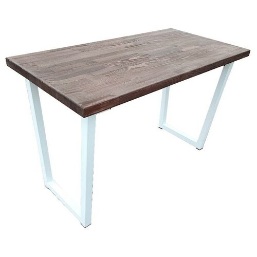 Стол обеденный из массива дерева и металла кухонный письменный в стиле лофт 120*60*75см