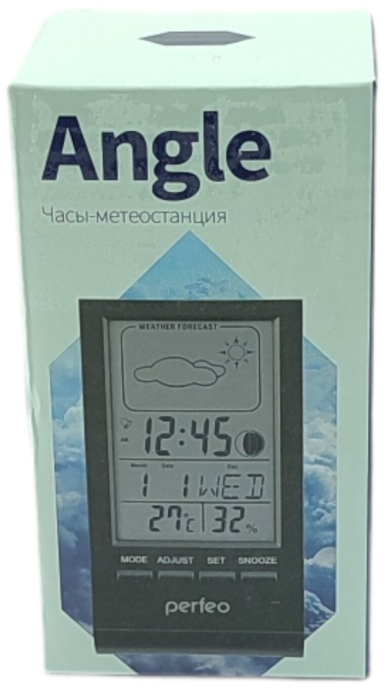 Часы-метеостанция Perfeo "Angle", белый PF-S2092 - фотография № 6