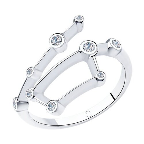 Кольцо SKLV из серебра с фианитами 94013061, размер 16