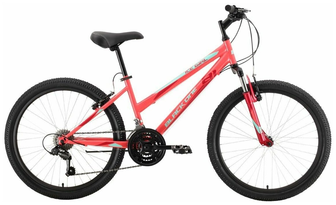Велосипед Black One Ice Girl 24 (2022) 12" розовый/красный/мятный