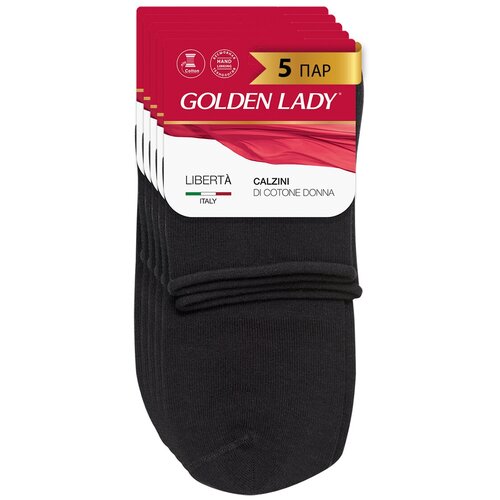 Носки Golden Lady, 5 пар, размер 39-41, черный носки golden lady 5 пар размер 42 44 черный