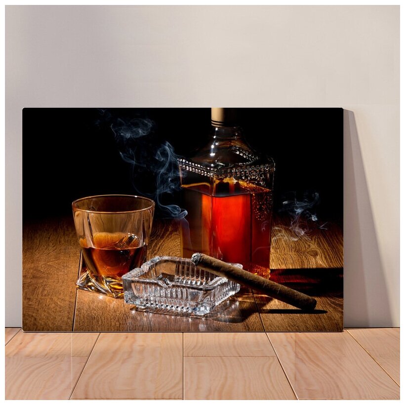 Картина сигара и виски