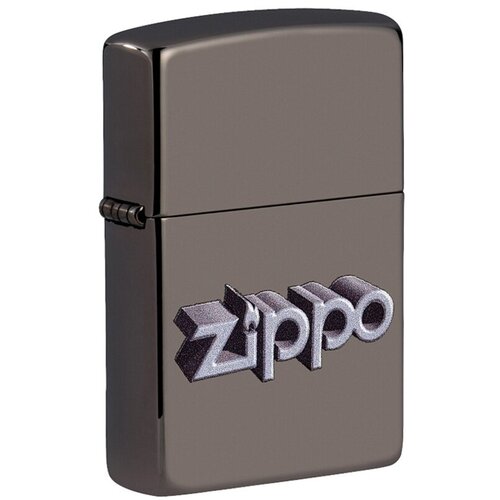 Зажигалка с покрытием Black Ice, латунь/сталь, чёрная, глянцевая Zippo 49417 GS