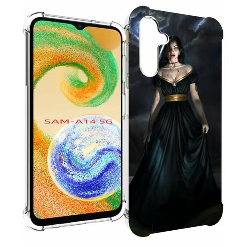 Чехол MyPads девушка с порезом на горле женский для Samsung Galaxy A14 4G/ 5G задняя-панель-накладка-бампер