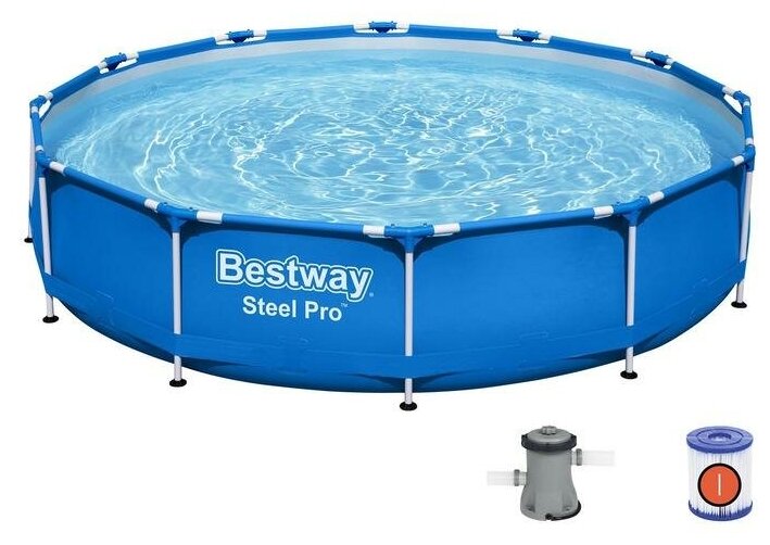 Каркасный бассейн BestWay Steel Pro 366x76 см 56706 - фотография № 3