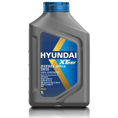 HYUNDAI-XTEER 1011003 Масло синтетическое моторное Diesel Ultra 5W30J 1 л