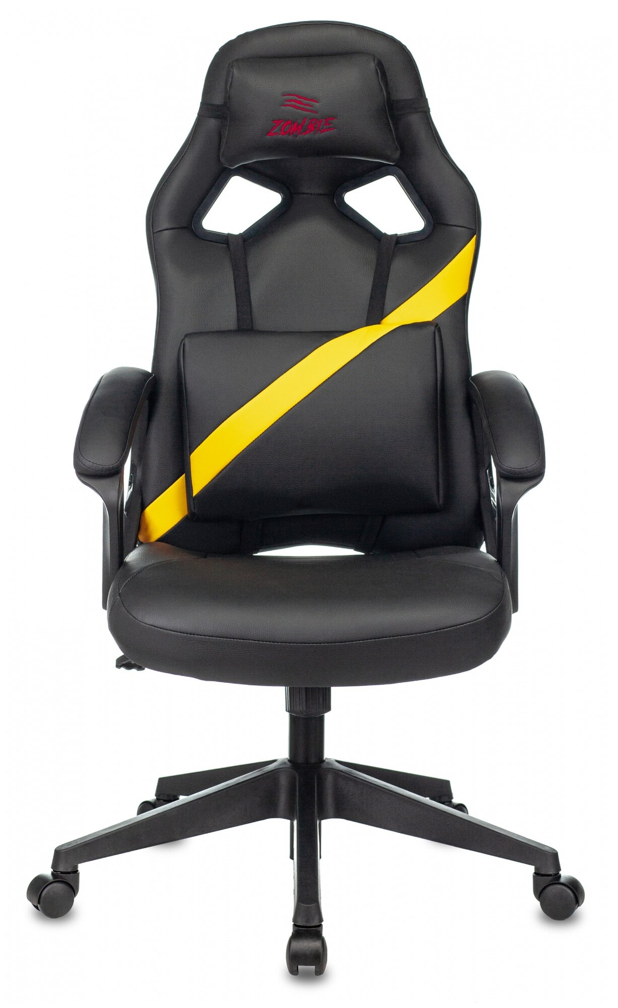 Кресло геймерское Zombie DRIVER черный/желтый искусственная кожа с подголов. крестовина пластик