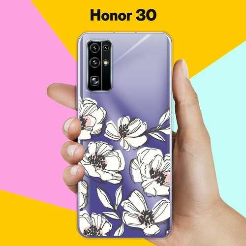 Силиконовый чехол Цветы на Honor 30 силиконовый чехол цветы с узором на honor 30