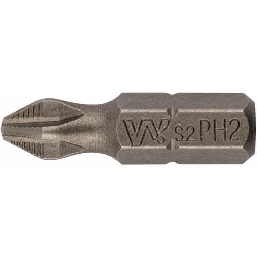 Биты WP, сталь S2, с насечкой, Профи, 25 мм PH2, 20 шт.