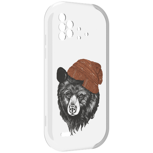 Чехол MyPads Медведь в шапке 2 для UMIDIGI Bison X10 / X10 Pro задняя-панель-накладка-бампер чехол mypads голова медведь для umidigi bison x10 x10 pro задняя панель накладка бампер
