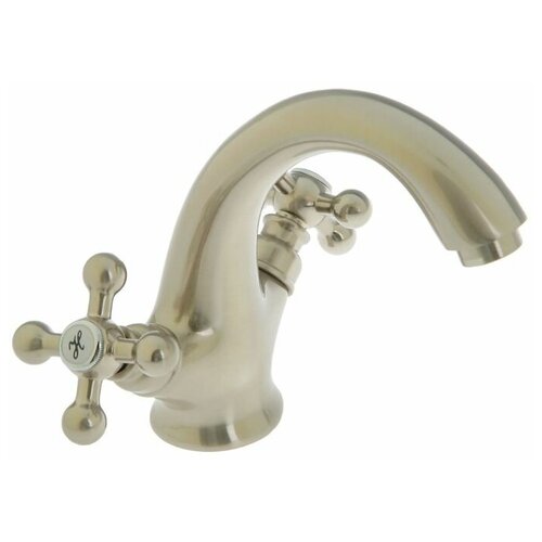 фото Accoona смеситель для раковины accoona a9071a, двухвентильный, латунь, цвет сатин