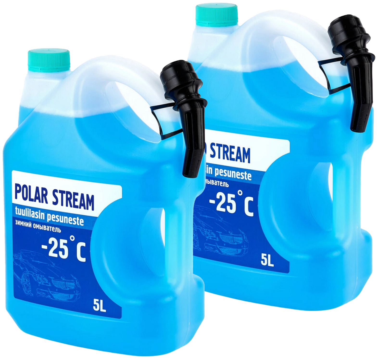 Омывайка Незамерзайка без аромата Polar Stream -25°C 5 л  2шт.  Жидкость для стеклоомывателя зимняя