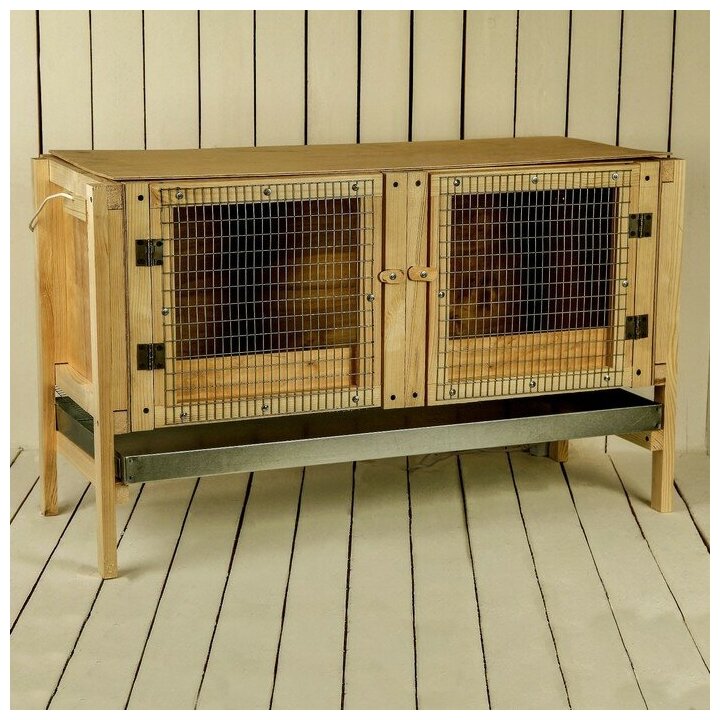 Брудер для цыплят, 100 × 40 × 45 см, с поддоном, с патроном под лампу, деревянный - фотография № 1