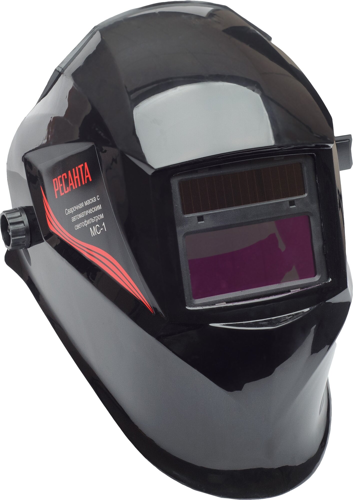 Сварочная маска МС-1 РЕСАНТА (окно 92*42 мм, темное состояние 9-13 DIN, светлое 4 DIN, переключение 1,2 мс, задержка открытия 0,1-0,6 с) щиток для сварки - фотография № 9