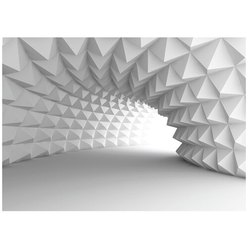 Футуристический тоннель 3D - Виниловые фотообои, (211х150 см) футуристический тоннель со сферами 3d виниловые фотообои 211х150 см