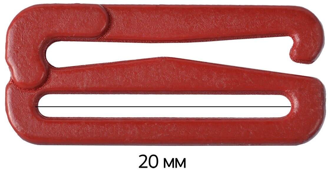 Крючок для бюстгальтера металл ARTA. F.2989 19,7мм, цв.101 темно-красный, уп.50шт