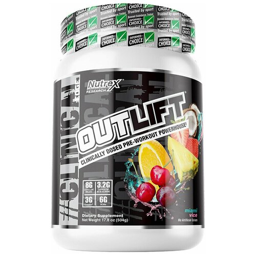 фото Предтренировочный комплекс outlift (504 г.) - майами вайс nutrex