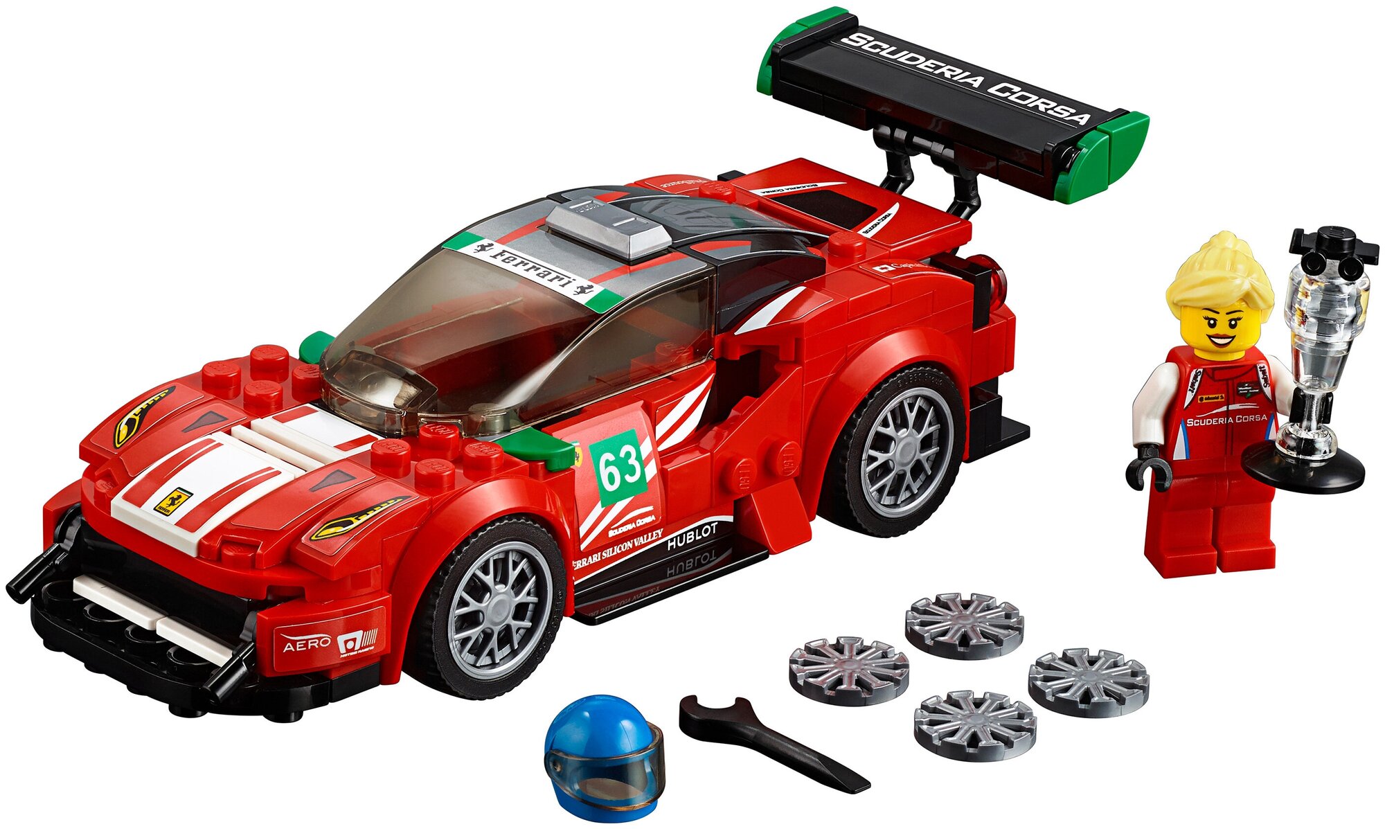 Конструктор LEGO Speed Champions Ferrari 488 GT3 Scuderia Corsa, 179 деталей (75886) - фото №13