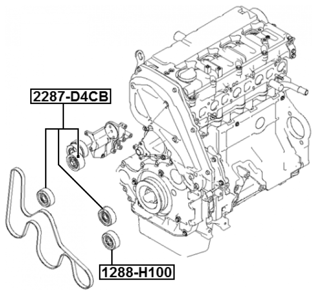 Ролик обводной Febest 1288-H100