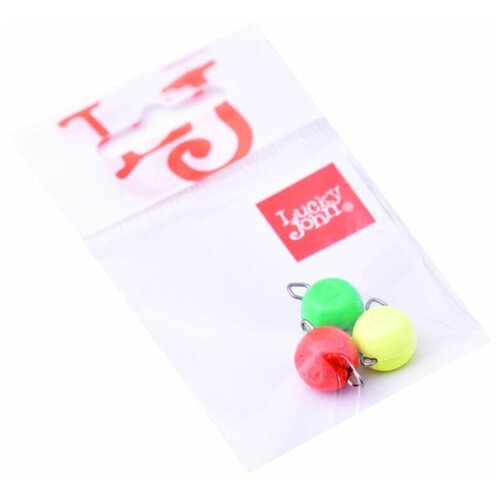 груз lucky john tungseten jig ball ljtb 5 г 2 шт Груз-головки разборные Lucky John Ball RGY 10 г MIX1 3 шт.