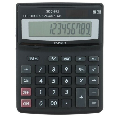 Калькулятор настольный, 12 - разрядный, SDC - 812V, 1 шт.