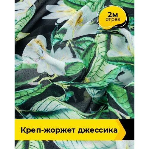 Ткань для шитья и рукоделия Креп-жоржет Джессика 2 м * 146 см, мультиколор 034