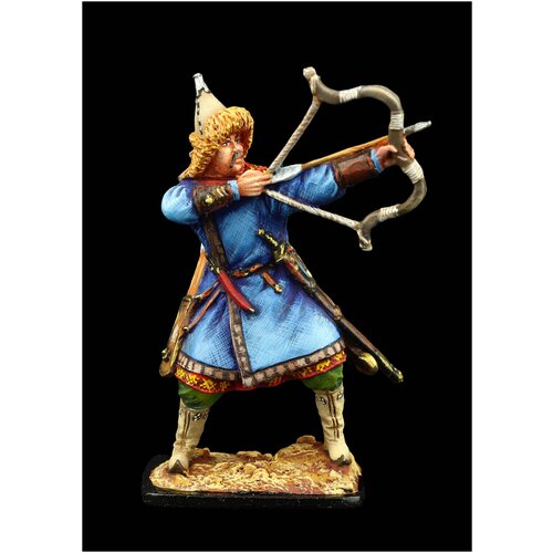 Оловянный солдатик SDS: Монгольский лучник, XIII в коллекционная оловянная миниатюра солдатик в масштабе 54мм 1 32 монгольский лучник 13 век