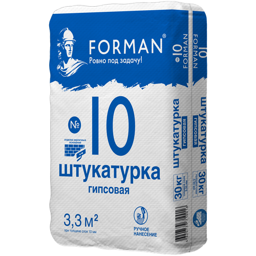 Штукатурка Forman гипсовая №10 30 кг белый