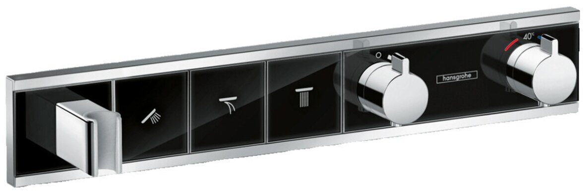 Термостатический смеситель Hansgrohe RainSelect 15356600 для душа, черный - хром
