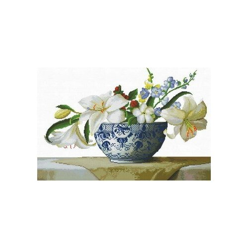 фото Набор для вышивания белоснежка 7525-рк цветочная композиция