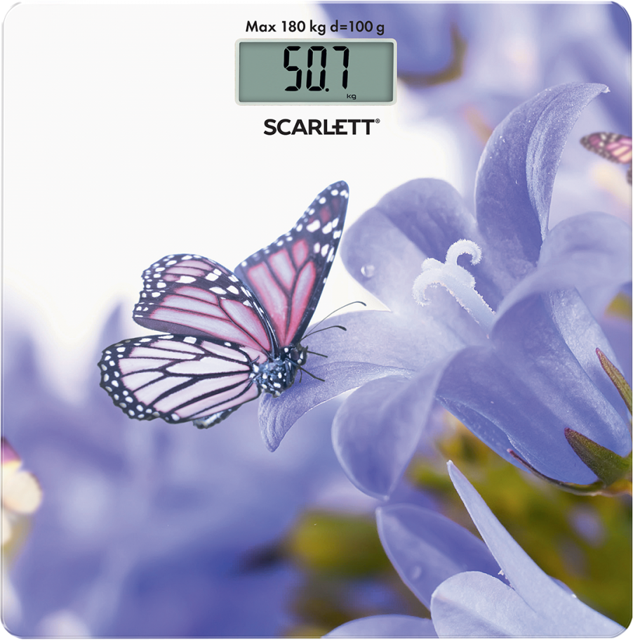 Напольные электронные весы Scarlett SC-BS33E072, Бабочка - фотография № 1