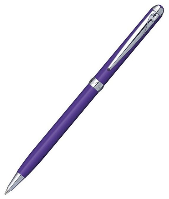Ручка шариковая Pierre Cardin Slim, корпус латунь/лак, отделка сталь+хром, фиолетовая Pierre Cardin .