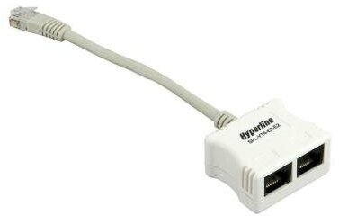 Переходник-разветвитель Hyperline SPL-YT4-E2-E2 RJ-45 4Pr. T568A/T568B 2x2Pr.10BASE-T