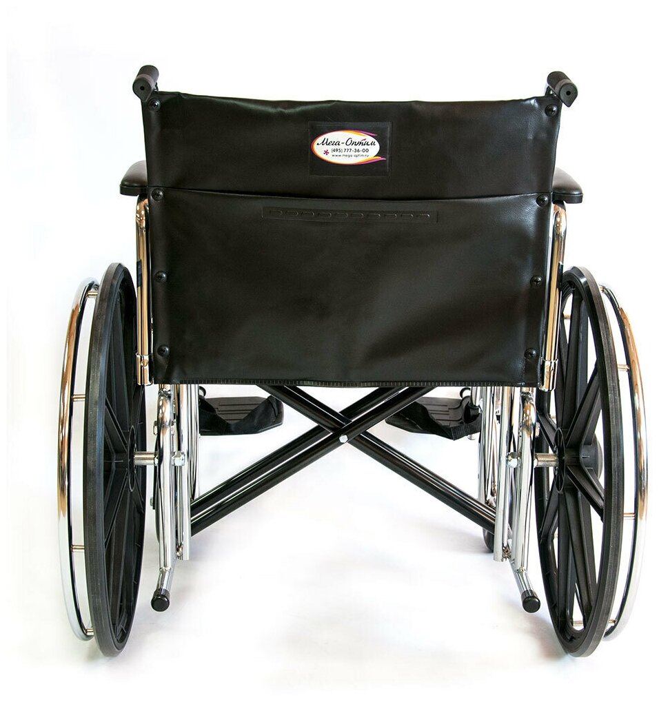 Кресло-коляска инвалидная повышенной грузоподъемности 711AE 56 см (литые) Мега-Оптим — фото 1