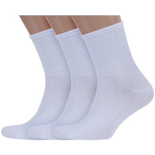 Носки RuSocks, 3 пары, размер 27-29 (42-45), белый носки rusocks 3 пары размер 27 29 42 45 серый