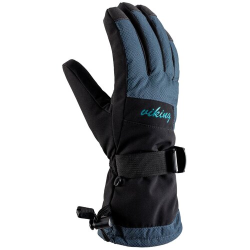 Перчатки Viking, с утеплением, размер 5, черный, синий