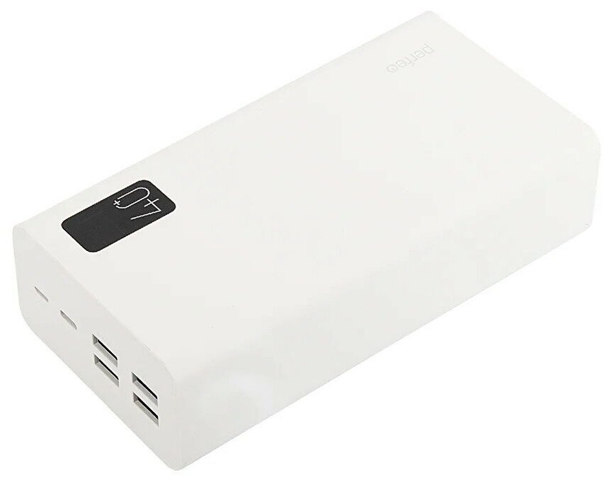 Perfeo Аксессуар Powerbank MOUNTAINS 40000 mAh LED дисплей PD + QC 3.0 Type-C 4 USB Выход: 3A, max 22.5W White PF D0160
