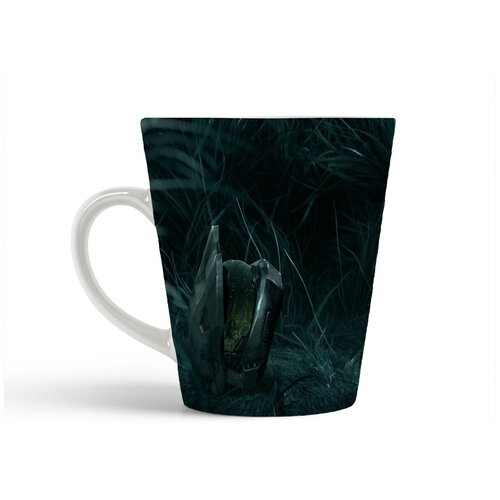 фото Кружка-латте coolpodarok halo 3 шлем в траве