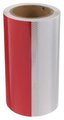 Светоотражающая лента, самоклеящаяся, красно-белая, 20 см х 10 м