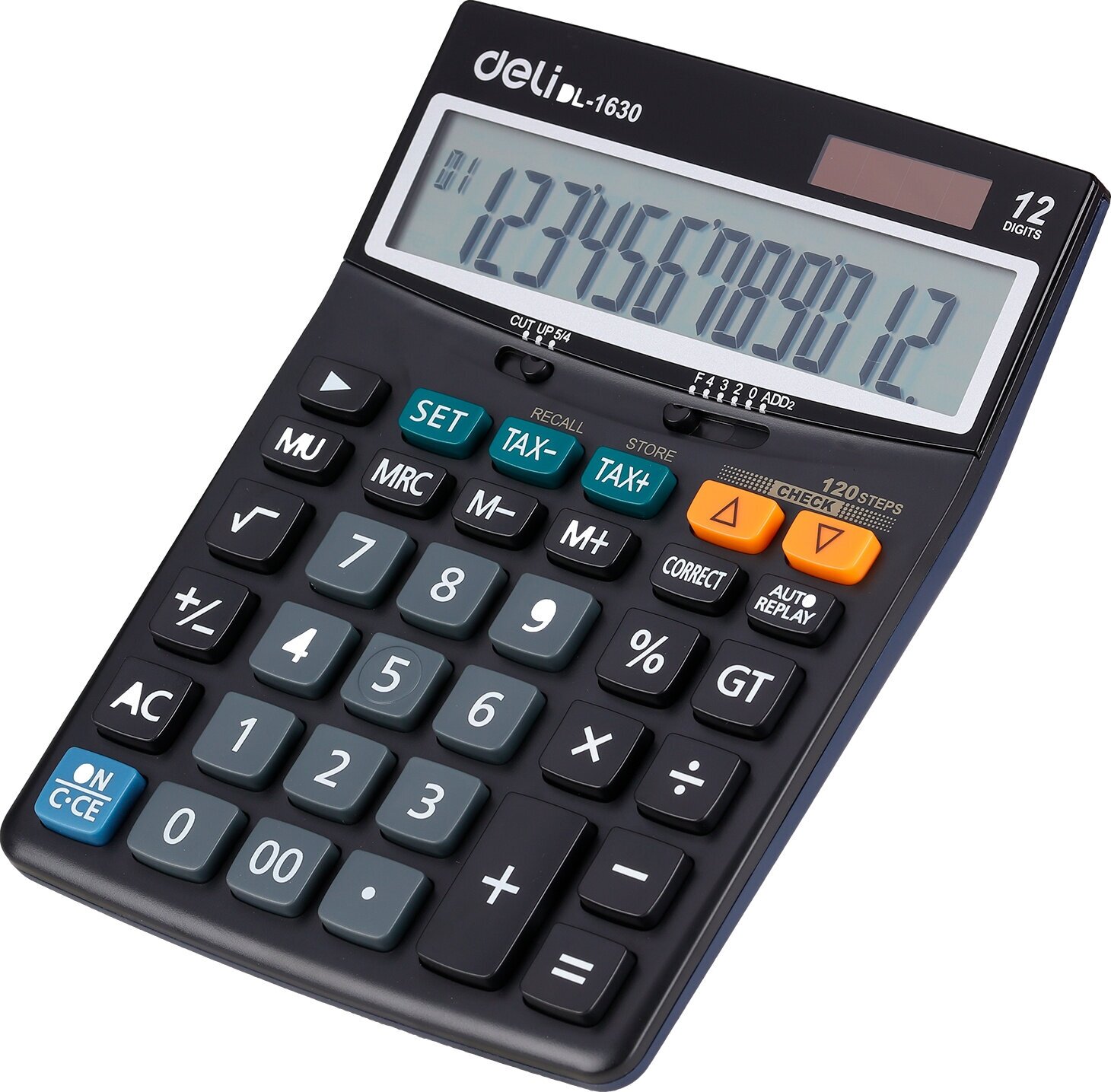 Калькулятор настольный Deli Core E1630 черный - фото №2