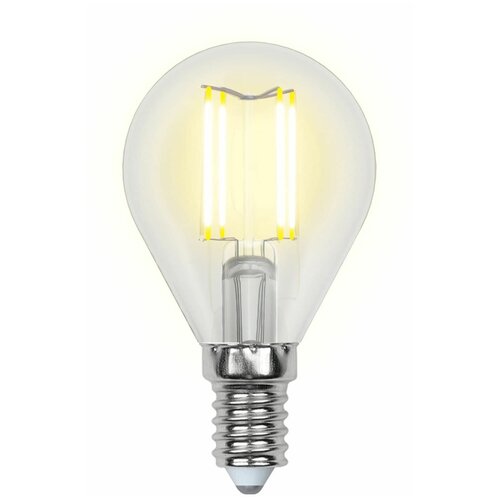 Типы/Лампочки/Филаментные Uniel Лампа светодиодная филаментная Uniel E14 6W 4000K прозрачная LED-G45-6W/NW/E14/CL GLA01TR UL-00002207