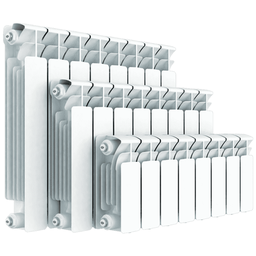 Радиатор биметаллический Rifar Base 500/100 6 секций нижнее правое подключение монтажный комплект 1 2 для установки радиатора отопления