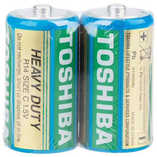 батарейка varta superlife heavy duty r14 c 2шт Батарейка TOSHIBA HEAVY DUTY, 1.5 В, R14 SR2