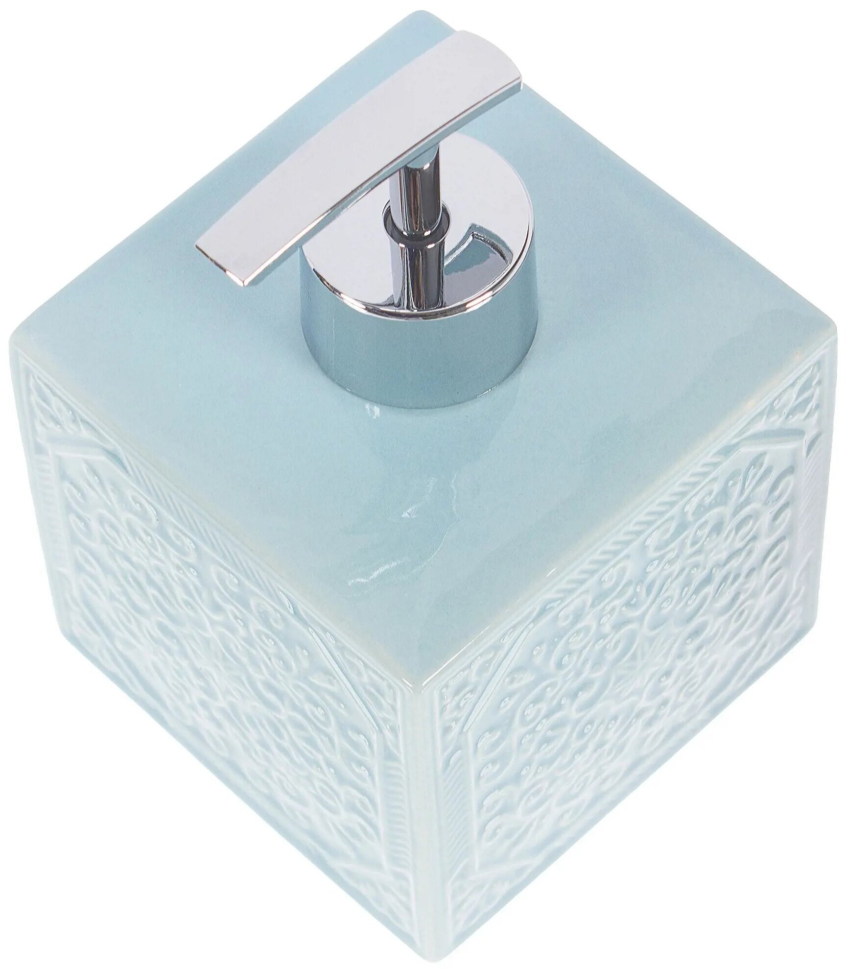 Дозатор для жидкого мыла настольный «Tiffany» керамика - фотография № 3