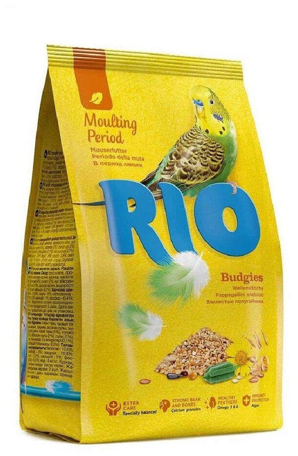 Rio корм для волнистых попугаев в период линьки 1 кг