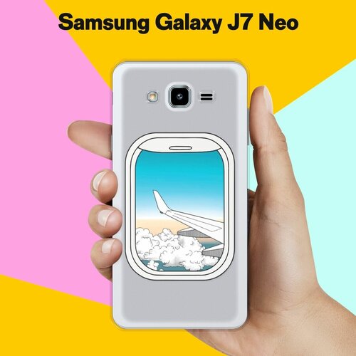 Силиконовый чехол на Samsung Galaxy J7 Neo Окно / для Самсунг Галакси Джей 7 Нео матовый soft touch силиконовый чехол на samsung galaxy j7 neo самсунг джей 7 нео с 3d принтом duck swim ring черный