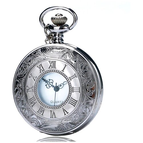 черные глянцевые мужские карманные часы на цепочке брегет Карманные часы Horologix 134, серебряный